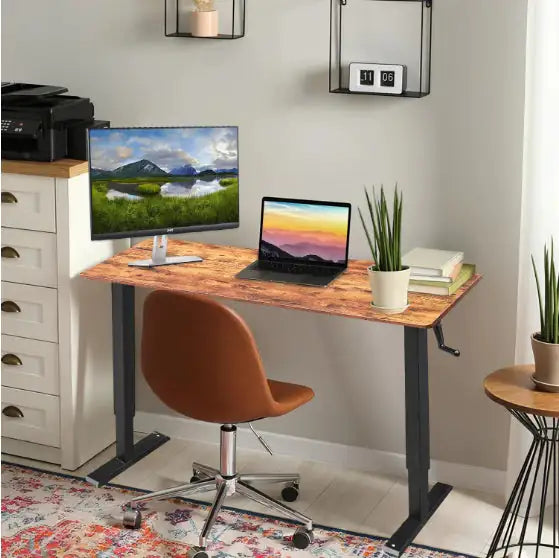 Hand-cranked Adjustable Desk