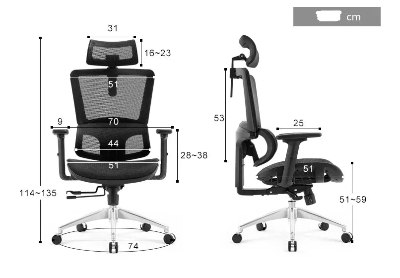 Long-Seated E-Sports Chair.