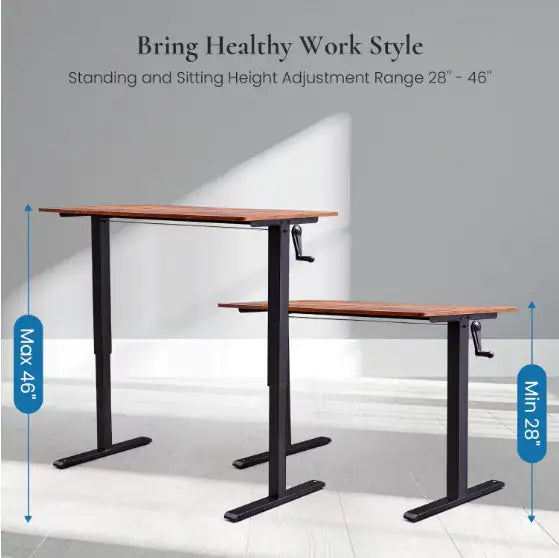 Hand-cranked Adjustable Desk